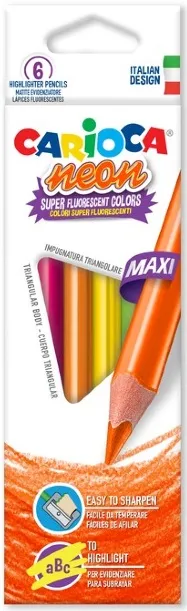 CRAYONS COULEURS FLUO CARIOCA